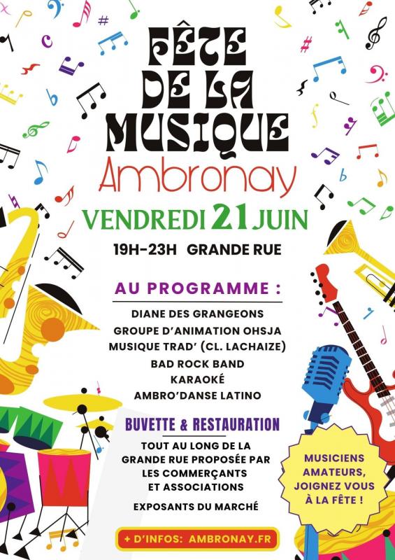 Fête de la musique à Ambronay 21 juin 2024