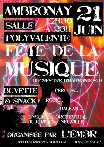 Affiche fete musique 21 06 2017 la bonne