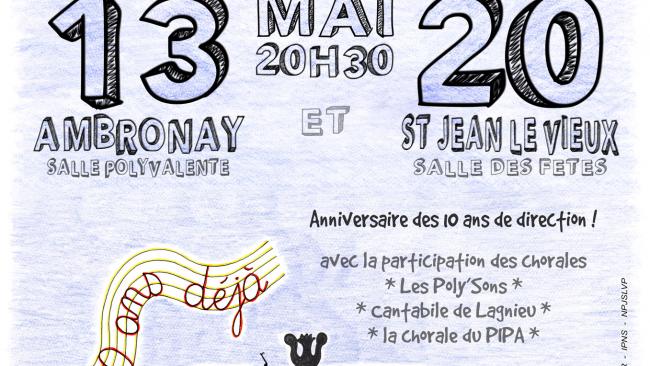 Concerts Anniversaire les 13 et 20 mai 2017