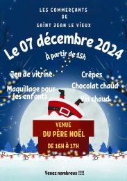 Noel de l association des commercants de saint jean le vieux 7 decembre 2024 avec animation musicale de l ohsja